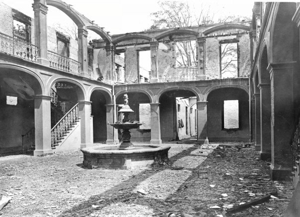 The Central Courtyard at the Red House looking toward the Council Chamber 26th March 1903