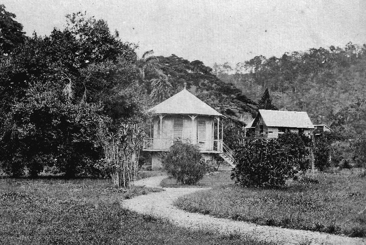 Royal Botanic Gardens. This pavilion would have been west of Government House (1869) Photograph J.W.H. Campion, Barbados.jpg