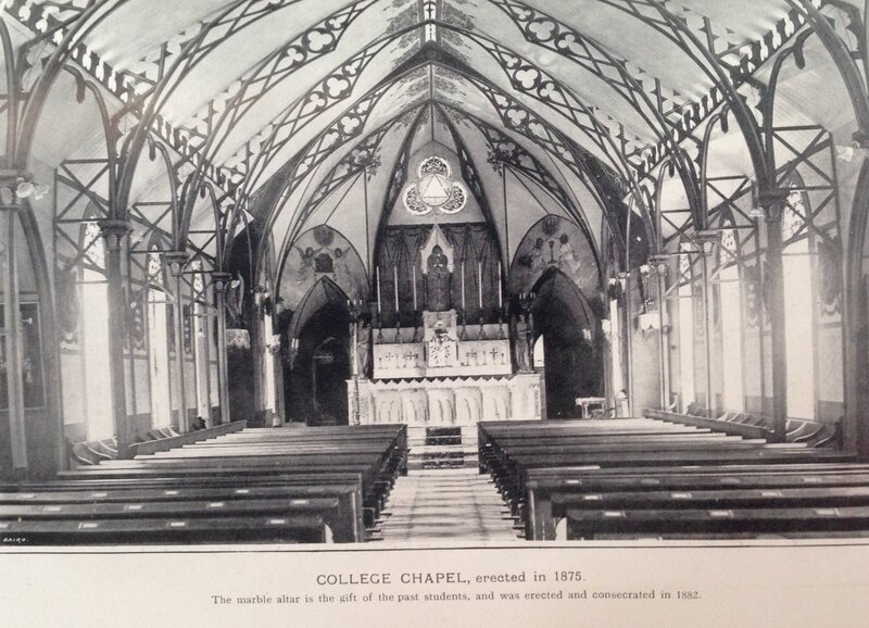 St. Mary's College of The Immaculate Conception. College Chapel Erected 1875