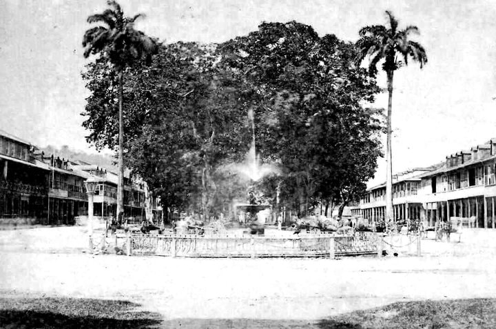 Fountain Marine Square Port of Spain. (1869) Photograph J.W.H. Campion, Barbados.jpg